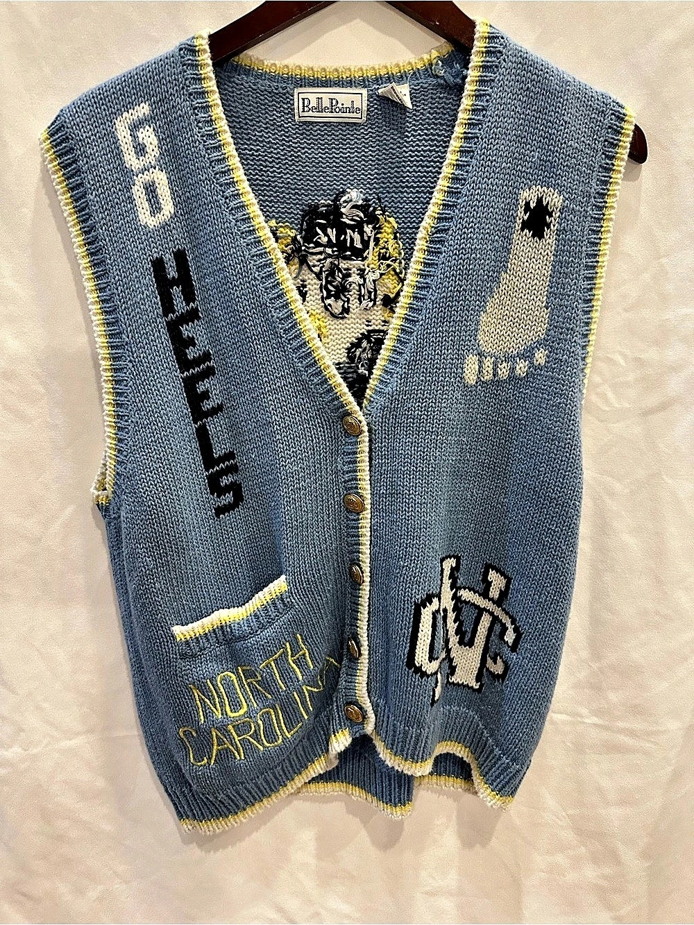 Belle Pointe North Carolina Collegiate Knit Vest